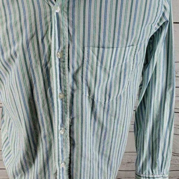 American Eagle Men's Striped Button Down Shirt Size Medium - Picture 4 of 6